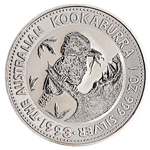 1993 1 oz Australian Silver Kookaburra Bullion Coin