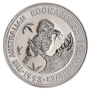 1993 1 oz Australian Silver Kookaburra Bullion Coin