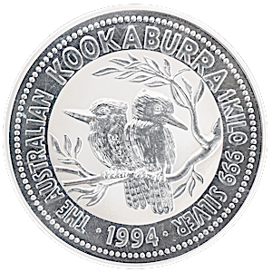 1994 1 Kilogram Australian Silver Kookaburra Bullion Coin