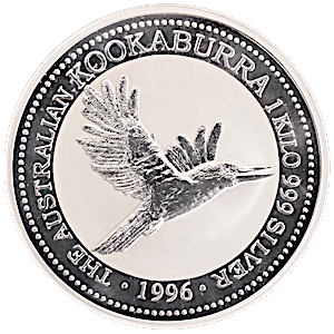 1996 1 Kilogram Australian Silver Kookaburra Bullion Coin