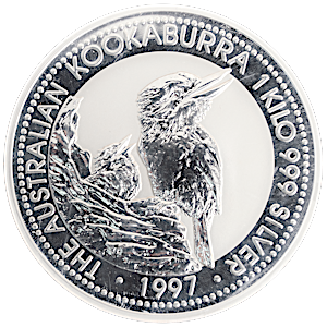 1997 1 Kilogram Australian Silver Kookaburra Bullion Coin