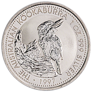 1997 1 oz Australian Silver Kookaburra Bullion Coin