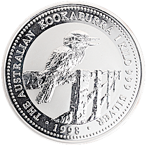 1998 1 Kilogram Australian Silver Kookaburra Bullion Coin