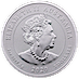 2020 2 oz Australian Mother & Baby Kookaburra Silver Bullion Coin - Piedfort thumbnail