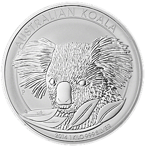 2014 1 Kilogram Australian Silver Koala Bullion Coin