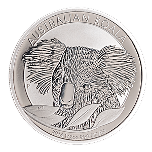 2014 1/2 oz Australian Silver Koala Bullion Coin