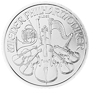 1 oz Austrian Silver Philharmonic Bullion Coin (Various Years)