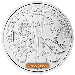 1 oz Austrian Silver Philharmonic Bullion Coin (Various Years)
