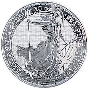 2025 10 oz United Kingdom Silver Britannia Bullion Coin