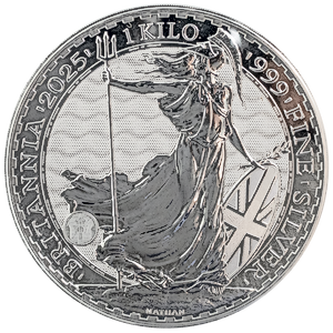 2025 1 Kilogram United Kingdom Silver Britannia Bullion Coin