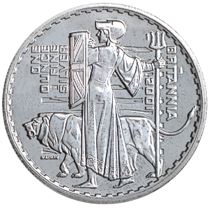 2001 1 oz United Kingdom Silver Britannia Bullion Coin (Pre-Owned in Good Condition)
