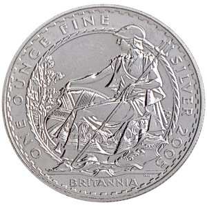 2005 1 oz United Kingdom Silver Britannia Bullion Coin (Pre-Owned in Good Condition)
