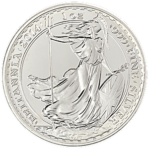 2014 1 oz United Kingdom Silver Britannia Bullion Coin