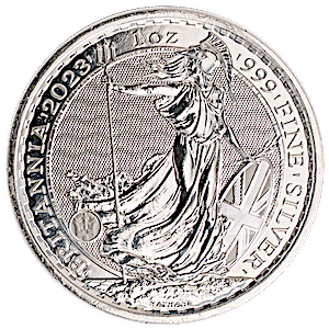 2023 1 oz United Kingdom Silver Britannia Bullion Coin - Queen Elizabeth II Effigy