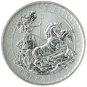United Kingdom Silver Britannia 1999 - Circulated in Good Condition - 1 oz 