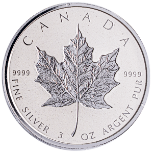2018 3 oz Canadian 30th Anniversay of the Silver Maple Leaf Coin (Pre-Owned in Good Condition)