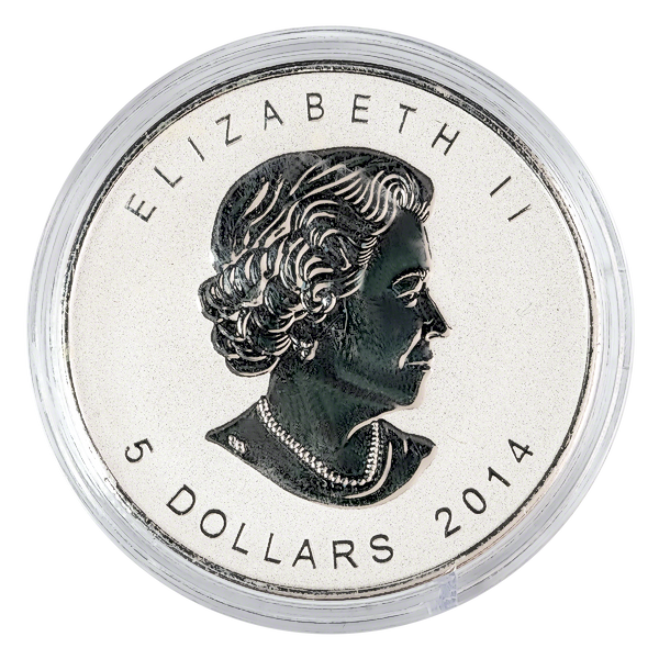 2014 1 oz Canadian Silver Maple Leaf Coin - Lunar Horse Privy