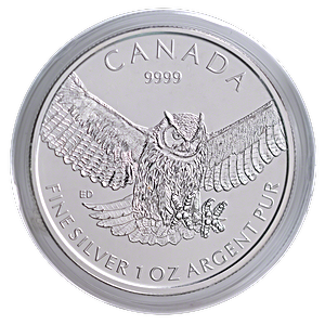 2015 1 oz Canadian Great Horned Owl Silver Bullion Coin