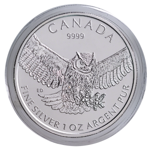 2015 1 oz Canadian Great Horned Owl Silver Bullion Coin