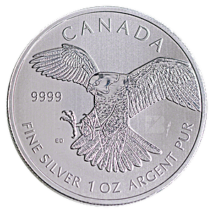 2014 1 oz Canadian Peregrine Falcon Silver Bullion Coin