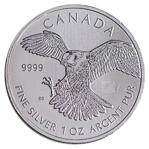 2014 1 oz Canadian Peregrine Falcon Silver Bullion Coin
