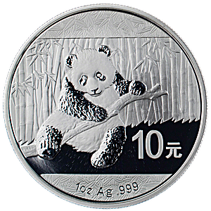 2014 1 oz Chinese Silver Panda Bullion Coin (Pre-Owned in Good Condition)