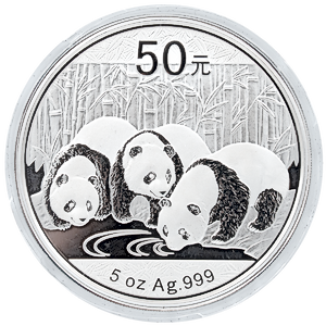 2013 5 oz Chinese Silver Panda Proof Coin (Pre-Owned in Good Condition)