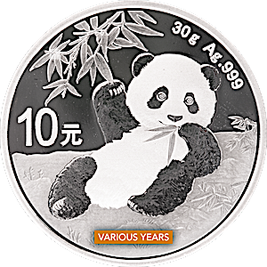 30 Gram Chinese Silver Panda Bullion Coin (Various Years)