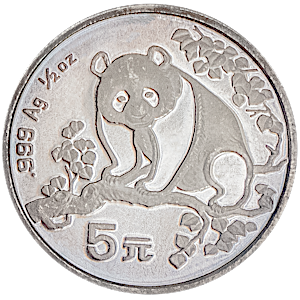 1993 1/2 oz Chinese Silver Panda Bullion Coin