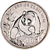 1990 1 oz Chinese Silver Panda Bullion Coin thumbnail