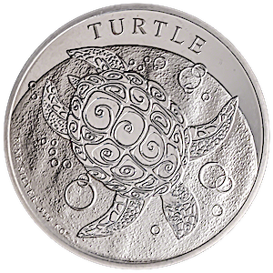 2014 5 oz Niue Silver Hawksbill Turtle Bullion Coin (Pre-Owned in Good Condition)