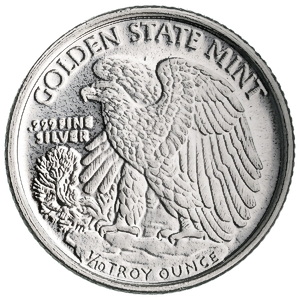 1/10 oz Walking Liberty Silver Bullion Round (Pre-Owned in Good Condition)