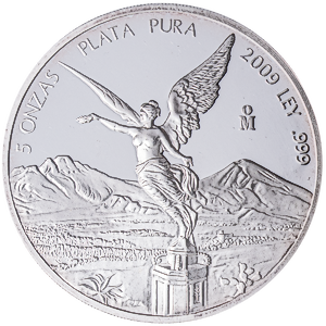 2009 5 oz Mexican Silver Libertad Proof Bullion Coin