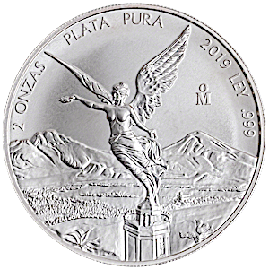 2019 2 oz Mexican Silver Libertad Bullion Coin