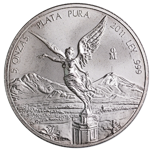 2011 5 oz Mexican Silver Libertad Bullion Coin