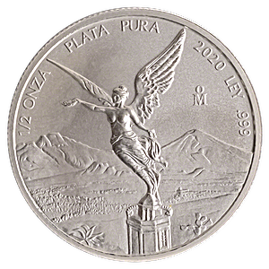 2020 1/2 oz Mexican Silver Libertad Bullion Coin