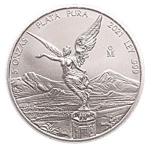 2021 5 oz Mexican Silver Libertad Bullion Coin