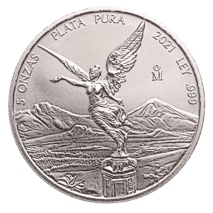 2021 5 oz Mexican Silver Libertad Bullion Coin