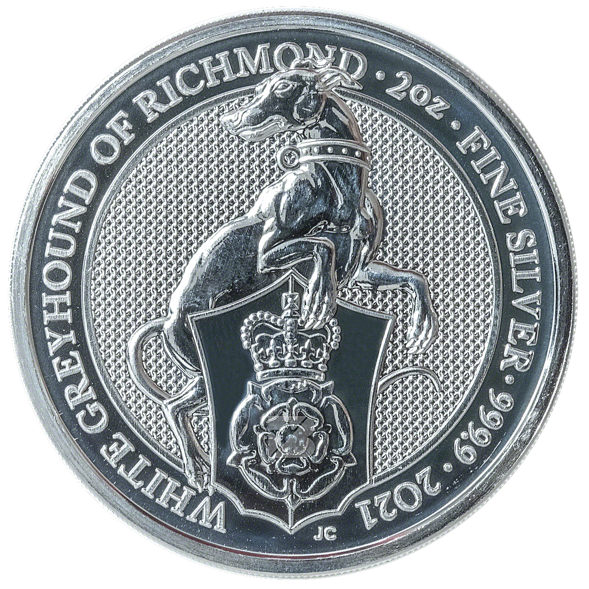 United Kingdom Silver Queen's Beast 2021 The Greyhound of Richmond 2 oz