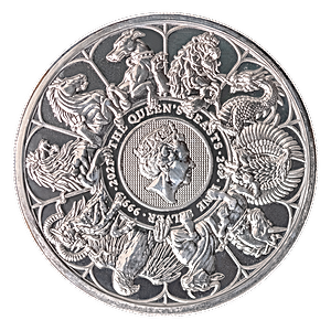 2021 2 oz United Kingdom Queen's Beast Completer Silver Bullion Coin