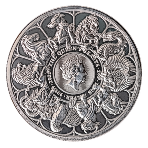 2021 2 oz United Kingdom Queen's Beast Completer Silver Bullion Coin