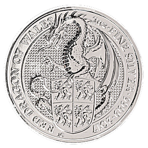 United Kingdom Silver Queen's Beast 2017 - Dragon - 2 oz