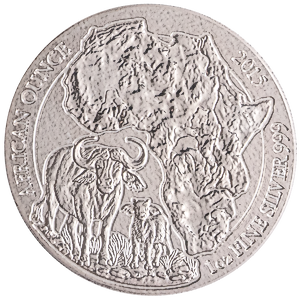 2015 1 oz Rwanda African Cape Buffalo Silver Bullion Coin (Pre-Owned in Good Condition)
