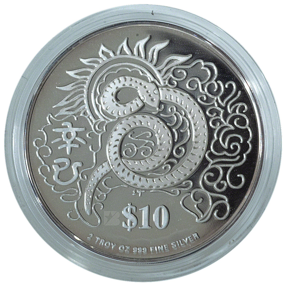 Singapore Mint Silver Piedfort Proof Coin 2001 Year of the Snake
