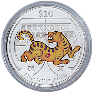 2010 2 oz Singapore Mint Piedfort Series 