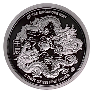 2012 5 oz Singapore Mint Lunar Series 