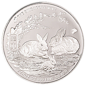 2011 5 oz Singapore Mint Lunar Series 