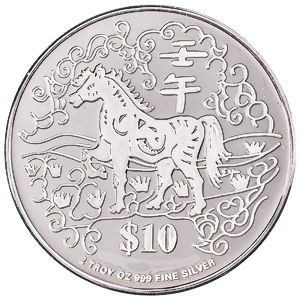 2002 2 oz Singapore Mint Piedfort Series 