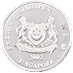 2002 2 oz Singapore Mint Piedfort Series 