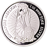 Singapore Silver Merlion Round Singapore Silver Merlion Round